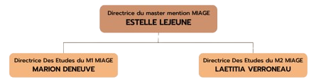 Organigramme des agents pédagogiques du master